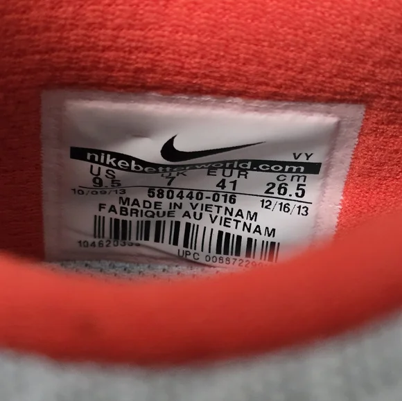 Nike Women's Flex 2013 Running Shoes Size 9.5 EUC Grey Blue Red - Picture 9 of 9